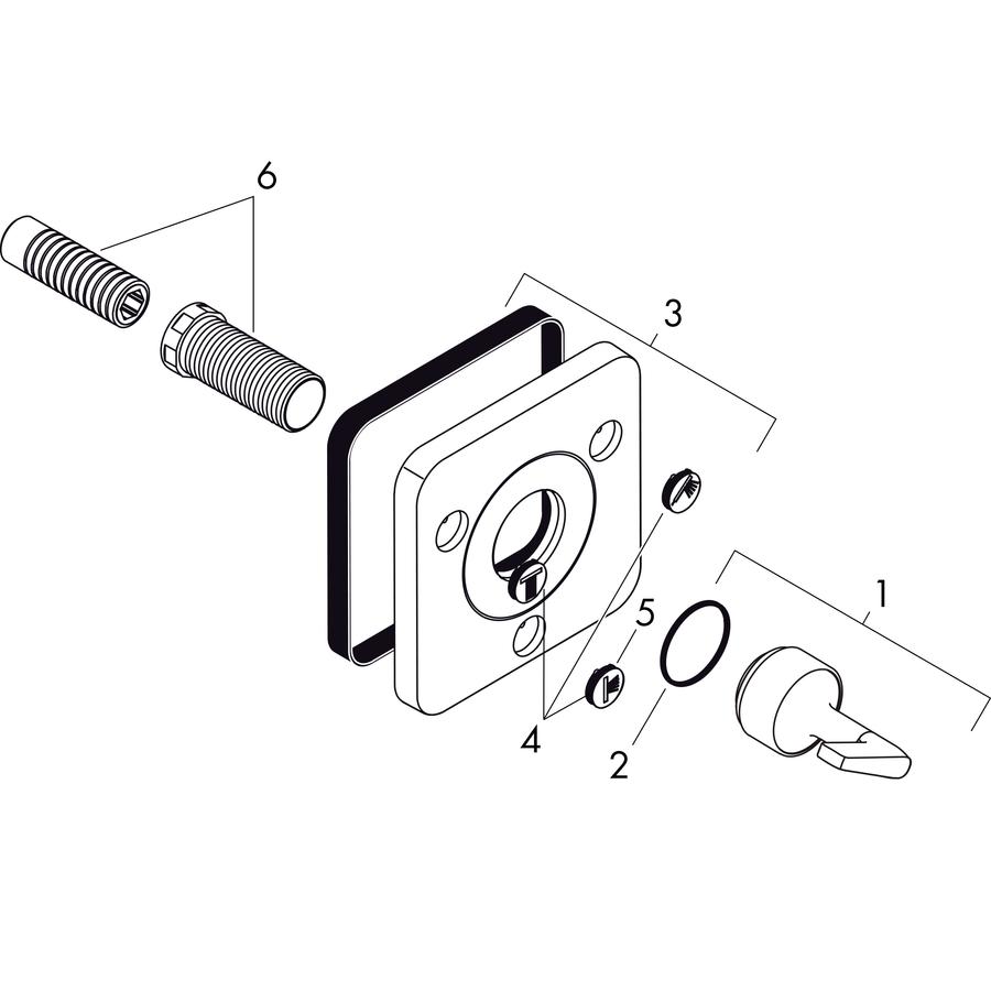 Artikelbild 5 des Artikels „hansgrohe Fertigset Axor Citterio E UP-Ab- u. Umstellventil 120x120mm, chrom chrom“