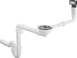 hansgrohe Ab- u. Überlaufgarnitur D14-10 Edelstahl, manuell, für Einzelbecken