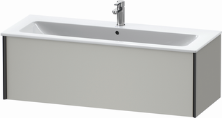 DU WTU XViu wandhängend,400x1210x480mm 1Ausz.,schwarz matt/b.grau matt ES Ahorn