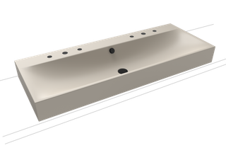 Kaldewei Aufsatz-WT SILENIO 3049-D 120x46, 2x3 HL, sw ma, P-E, warm grey 10