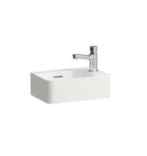 Laufen Handwaschbecken VAL 34x22cm, ub.-fähig, m ÜL, Hahnl. re, we.