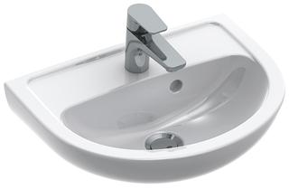 Gustavsberg Handwaschbecken Saval 2.0 45x34cm, weiß, mit Hahnloch und Überlauf