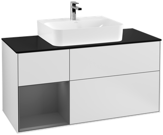V&B Waschtisch-Unterschrank Finion 120cm, Pl b m, Rg l A m, wh. m Lac