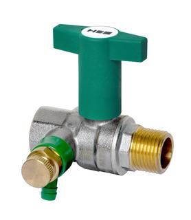 HS Trinkwasser-Kugelhahn UNIWATER 1495 1", m T-Griff gr, Entleer., MS verchromt
