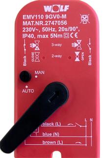 Wolf Steckmotor Auf/Zu EMV110 230VAC, für CGB-2-38/55 u. CHA-07-10