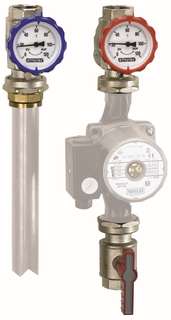 Flamco Pumpen-Armaturengruppe DN 25, G 1 IG, m RL-Vsb., ÜM, MS vern