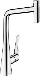 hansgrohe SPT-EHM 320 Metris Select M71 mit Ausziehbrause, 2jet, chrom