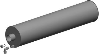 ATEC Absorptions-Schalldämpfer ASD 112, DN 80, 1336mm, 40 dB, a KS