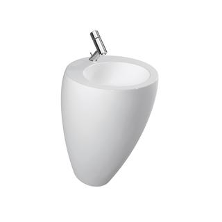 Laufen Waschtisch ALESSI ONE 52x53cm, o. Hahnl., mit Säule, weiß LCC