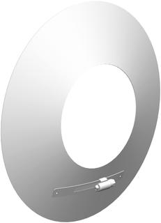 ATEC Wandrosette DN 80/125, d= 265mm, PP, Edelstahl weiß