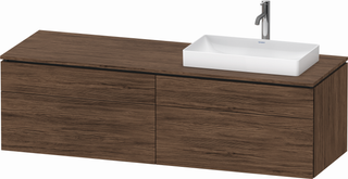 DU Konsolen-WTU wh L-Cube 550x1600x482mm Nussb Dunkel 2 AZ 2 Schubk. ES Ah re