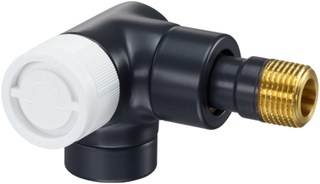 Oventrop Thermostatventil Baureihe E Wi-Eck, links, DN 15, Messing, anthrazit