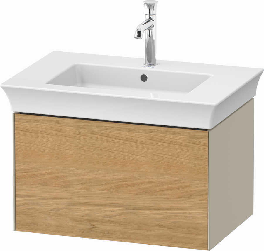 Artikelbild 5 des Artikels „Duravit WT-Unterschrank White Tulip 68,4x45,8cm, E N m/tau g, 1 Ausz., wandh 68,4 x 45,8 cm | Eiche natur massiv/taupe Hochglanz“