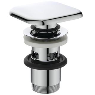 IS Push Open Ventil Strada II chrom, quadratisch