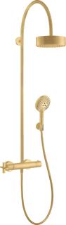 hansgrohe Showerpipe Axor Citterio m TH, Kopfbr., 180mm, 1j, brush. gol opt