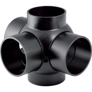 Geberit Dreifach-Kugelabzweig PE DN 125/100, 88,5Grad, Anschl. 90G, PE-HD