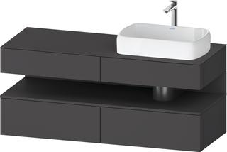 Duravit Waschtisch-Unterschrank Qatego 140x55x60cm, gra m, Pl, B re, Nischenb