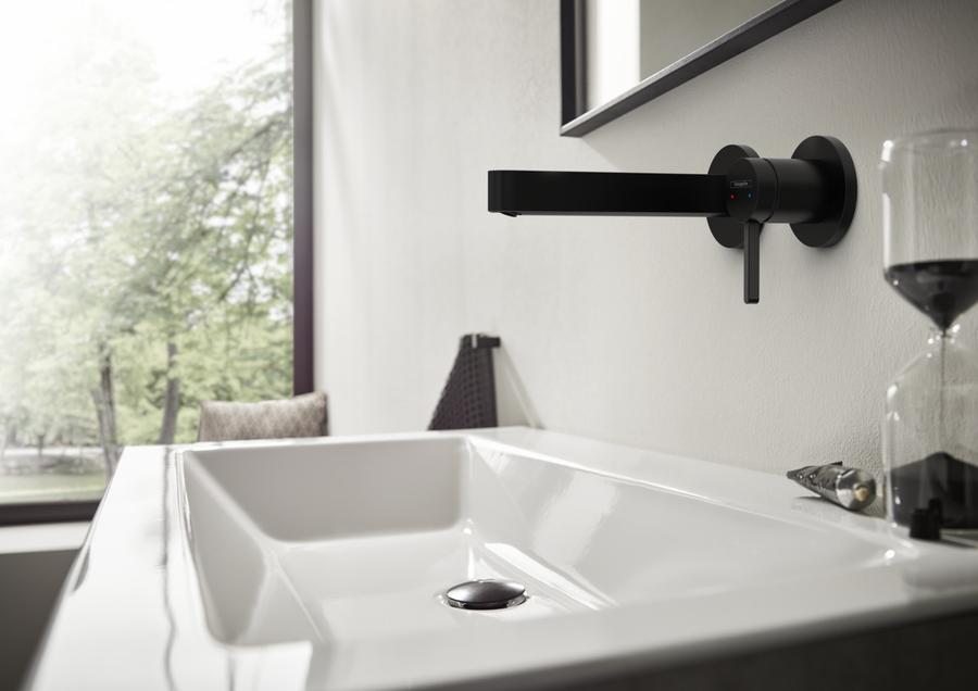Artikelbild 2 des Artikels „hansgrohe Fertigmontageset Finoris UP-WT-EHM, f W, Ausl. 168mm, matt-sw Ausladung 168 mm | mattschwarz“
