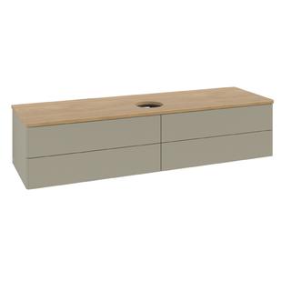 V&B WT-Unterschrank o. F-Struktur Antao 160x50cm, WBP hon. Oa, st. Gr m Lac