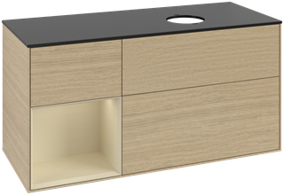 V&B Waschtisch-Unterschrank Finion 120cm, Pl bla m, Reg si Gr m Lac, Oa ven
