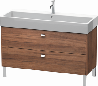 Duravit Waschtisch-Unterschrank Brioso 118,4x45,9cm, ch/nb Nat, 2 Ausz., steh.