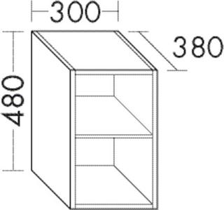 Burgbad Waschtischunterschrank Diago 30x48x38cm, Trend RAL-Farbe Ultramatt