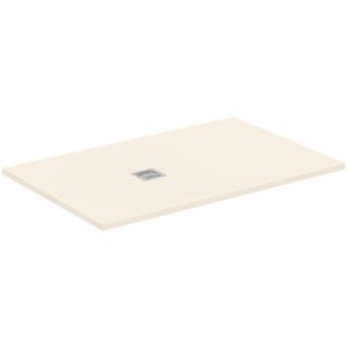IS Rechteck-Brausewanne Ultra Flat S + 140x90x3cm, sandstein, Ablauf zentriert