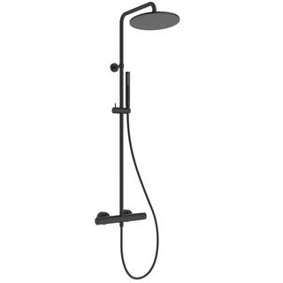 Ideal-Standard Duschsystem Ceratherm T 25M-ECO mit Brausethermostat, Stick-Handbrause, Kopfbrause rund