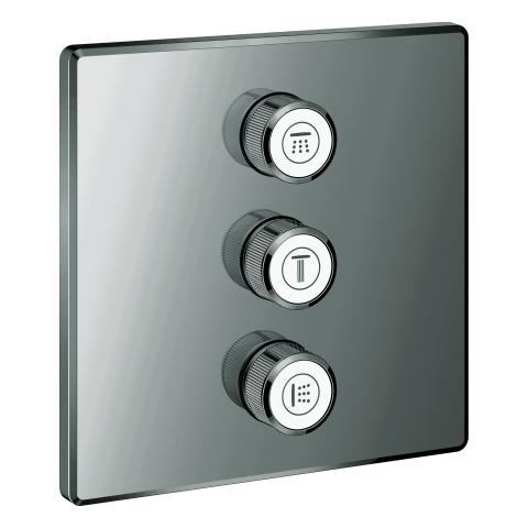 Artikelbild 1 des Artikels „GROHE Fertigset Grohtherm Smartcontrol UP-Ventil, 3-fach, eckig, hard graphite hard graphite“