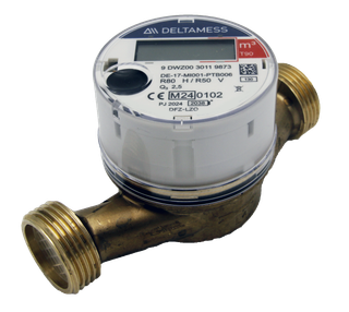 Deltamess Wasserzähler T90 smart i OMS AP, kalt/warm, G 1x130mm, Q3 2,5 cbm/h