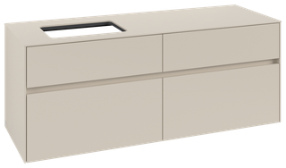 V&B Waschtischunterschrank Collaro 140x54,8x50cm, WT links, cashmere grey