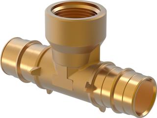 Uponor T-Stück Q&E PL 32x1" IGx32mm, Messing