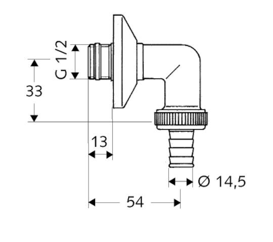 Artikelbild 2 des Artikels „Schell Anschlussbogen G 1/2 AG, m Ros. u. ASAG easy, verchromt G 1/2 AG“