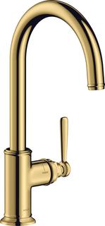 hansgrohe SPT-EHM 260 Axor Montreux mit Schwenkauslauf, polished gold optic