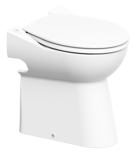 SFA Keramik-Stand-WC SaniCompact 43 weiß, mit Kleinhebeanlage