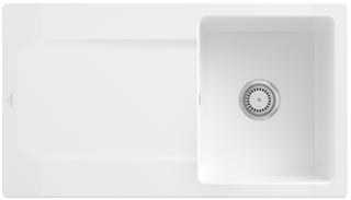 V&B Spüle Siluet 50 m Abl.garn, Hand., sn white CeramicPlus