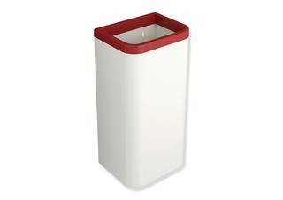 HEWI Papierabfallbehälter 477 341x655x261mm, Korpus reinweiß, rubinrot