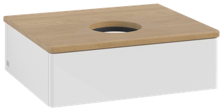 V&B WT-Unterschrank o. F-Struktur Antao 60x19x50cm, WBP hon. Oa, glo wh. Lac