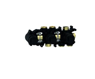 Herzbach Thermostat-Einbaukörper MODUL7 1/2" Anschlussbogen, für 3 Verbraucher