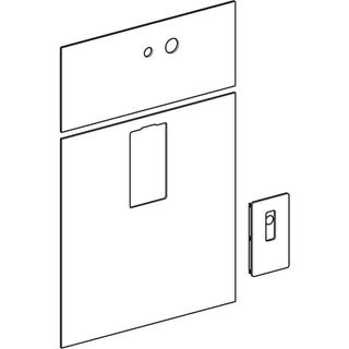 GE Frontverkleidung für Geberit Monolith für WT, B: 73cm 10re Glas schwarz