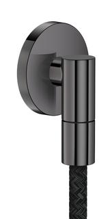hansgrohe Wandanschl. Axor W. outlet F m Rückflussverh., rd, pol. black chrome