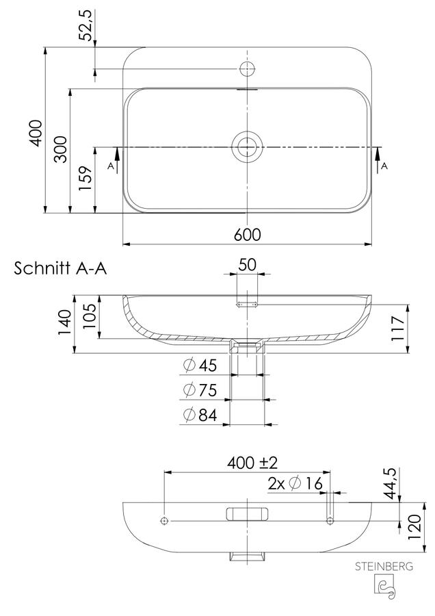 Artikelbild 2 des Artikels „ST Wand-Waschtisch 449 7300 S, matt black “