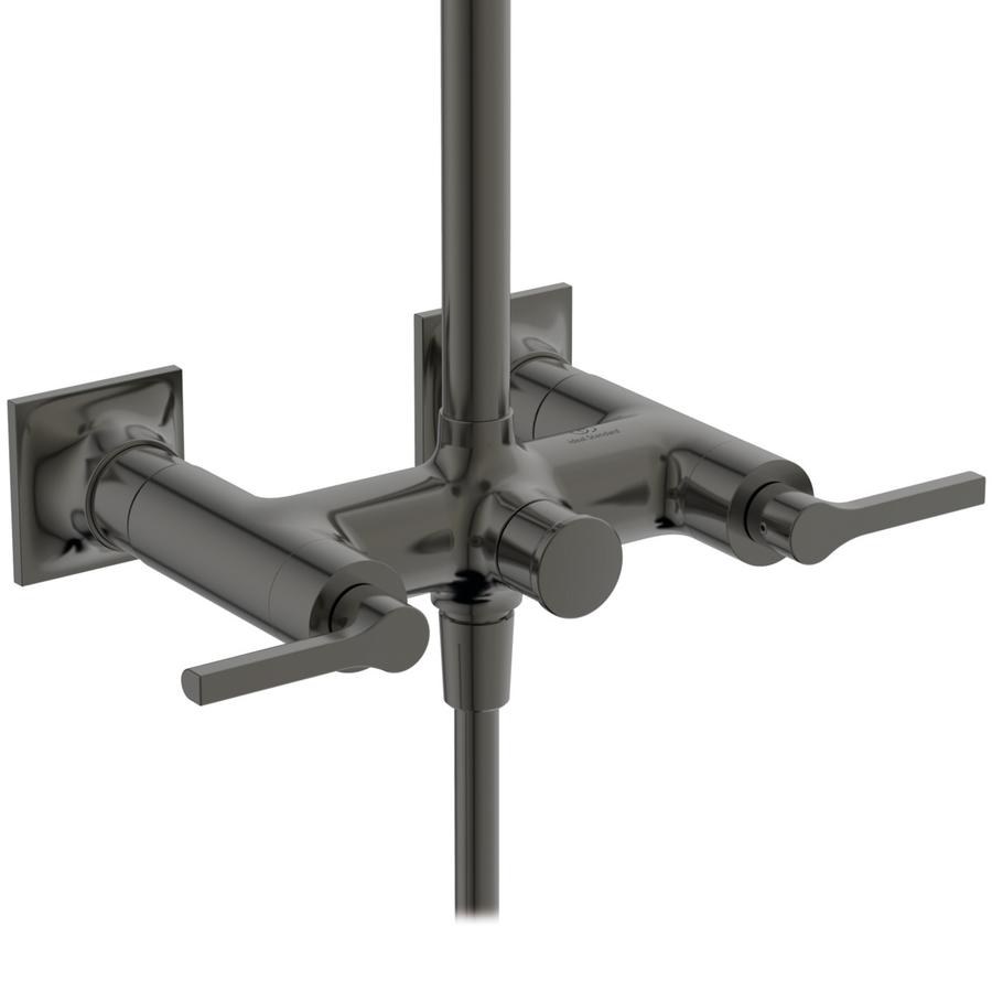 Artikelbild 3 des Artikels „IS Zweigriff-Duschsystem Joy Neo m EH-Armatur, Hebel, Kopfbr. rd, magn Gr magnetic grey“