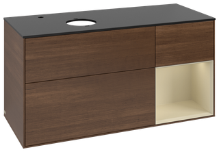 V&B WT-Unterschrank Wandbel. Finion 120cm, Pl b m, Reg si Gr m Lac, wal ven