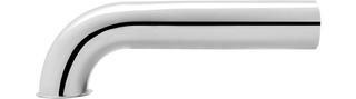 ASW Abgangsbogen 90°, Messing verchromt, mit Flachbord