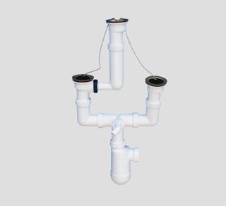 Sanit Ab-/Überlaufgarnitur G1 1/2x40x210-250mm, für Spülen