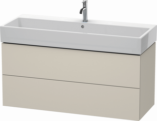 DU Waschtischunterbau wandh. L-Cube LC6279 Taupe 459x1184x544mm 2Sk.