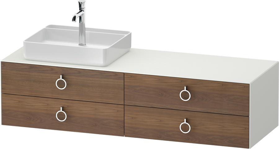 Artikelbild 2 des Artikels „Duravit WT-Unterschrank White Tulip 160x55cm, B L, US N w m, k Ein/m Be amerikanischer Nussbaum massiv/weiß seidenmatt | kein Einrichtungssystem/mit Innenbeleuchtung“