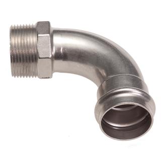 IBP Bogen PS4001G B Press Inox 42mmxR 1 1/2, 90Grad, Edelstahl