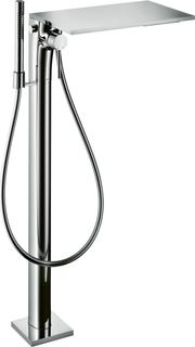 hansgrohe Fertigmontageset Axor Massaud Wannen-EHM, bodenstehend, brushed nickel